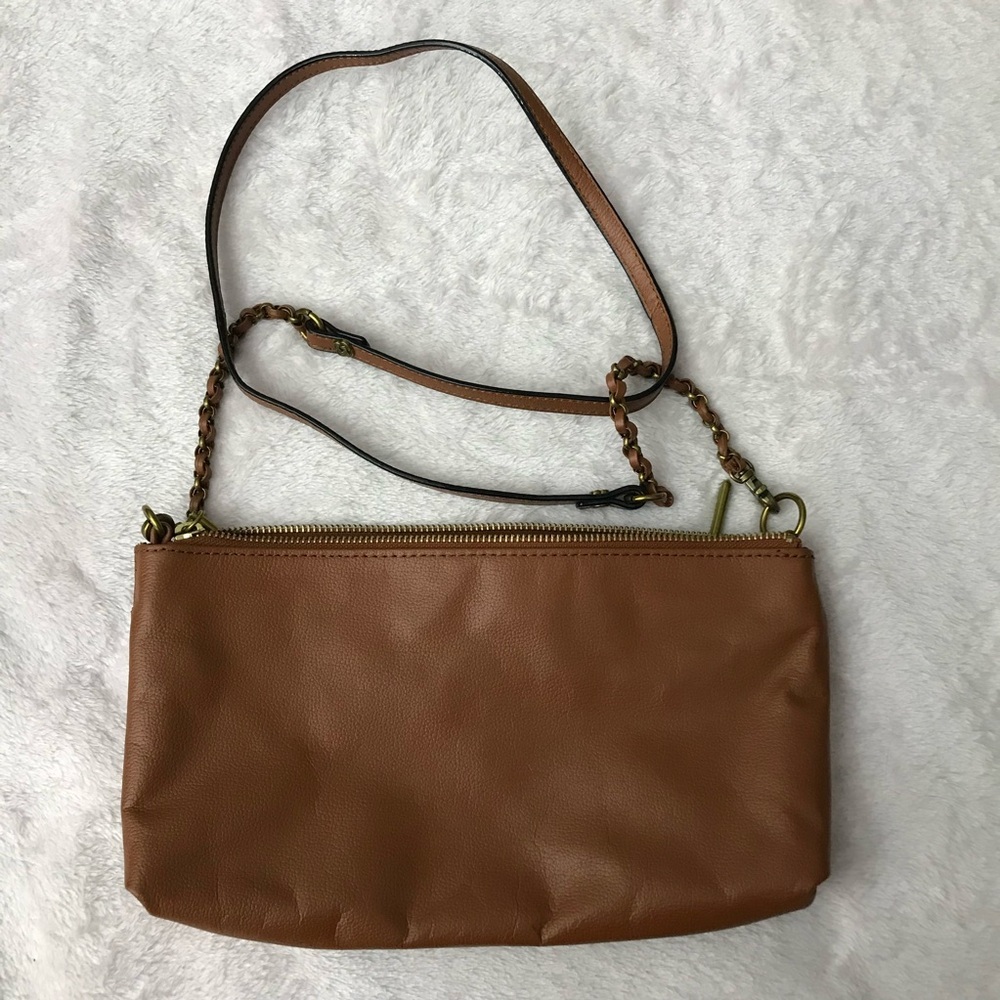 Elliott Lucca Leather Crossbody Demi Clutch Bag Chain & Leather Strap NWOT - Picture 6 of 16